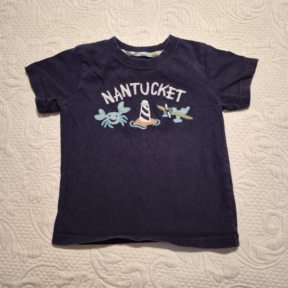 Gymboree boys 2T Nantucket short sleeve embroidered shirt VGUC